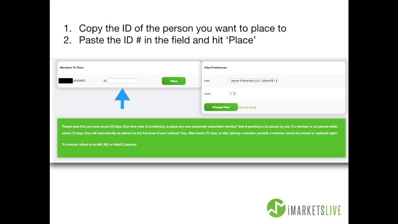 How To Place A Customer In IML
