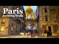 Paris france  christmas walk in paris  an evening around eiffel tower  4kr walk