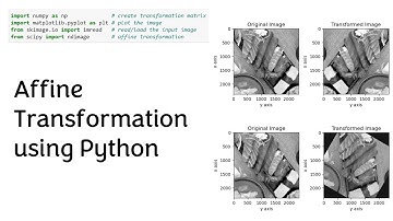 Python#22 How to do an affine transformation using Python
