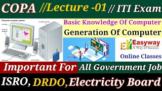 #COPA// Lecture-01// Basic Knowledge Of Computer // Generation of Computer // ITI Exam // ISRO/DRDO