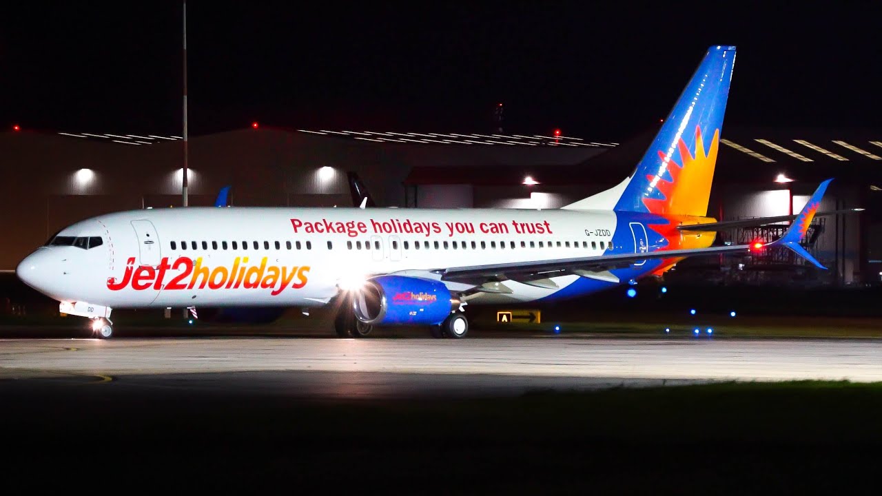 ✈️ Night Takeoff! | Jet2 Boeing 737-800 at Norwich Airport