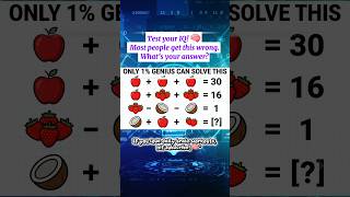 Only 1% Can Solve This Math Puzzle! 🧠#mathpuzzle #brainteaser #riddle #iqtest #onlyageniuscansolve