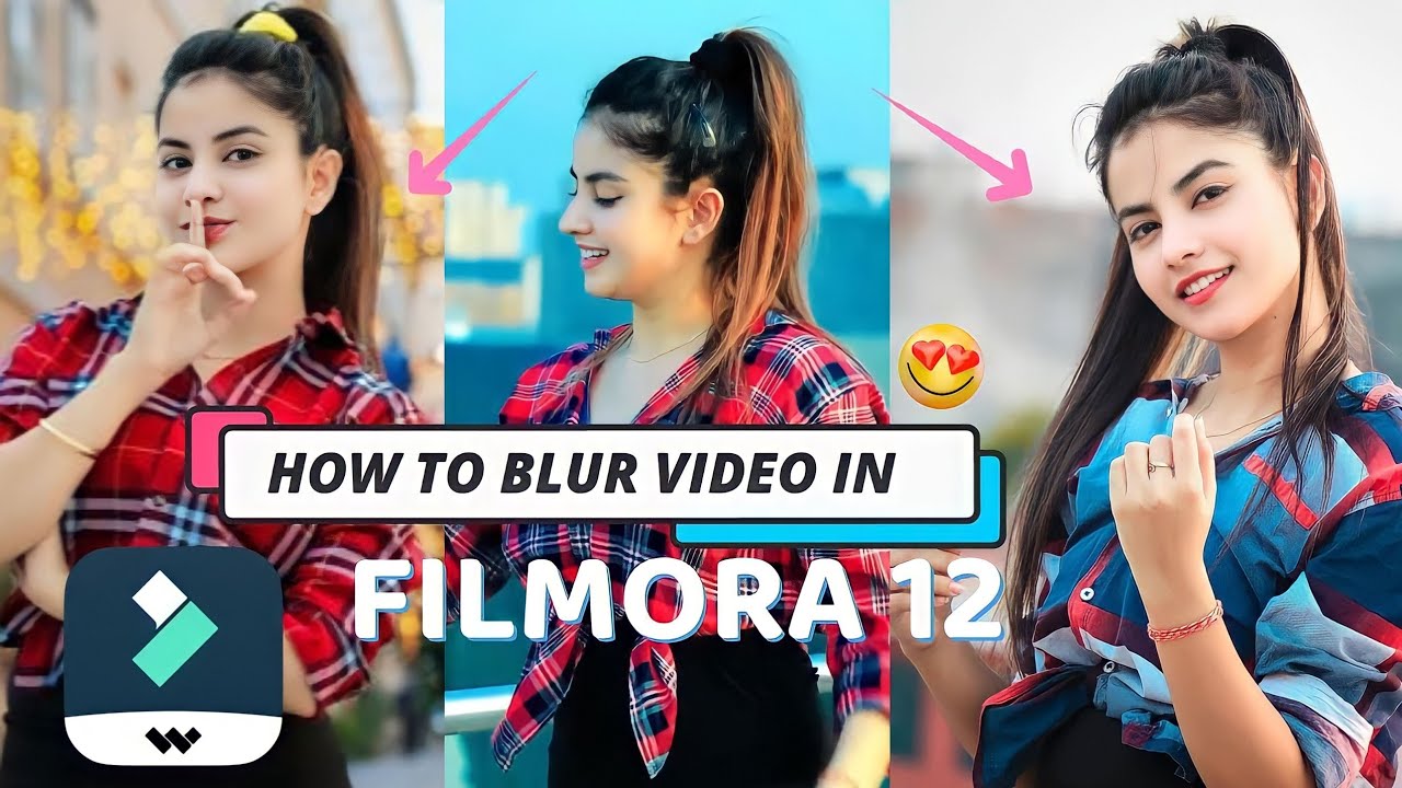 How to blur background video filmora - YouTube