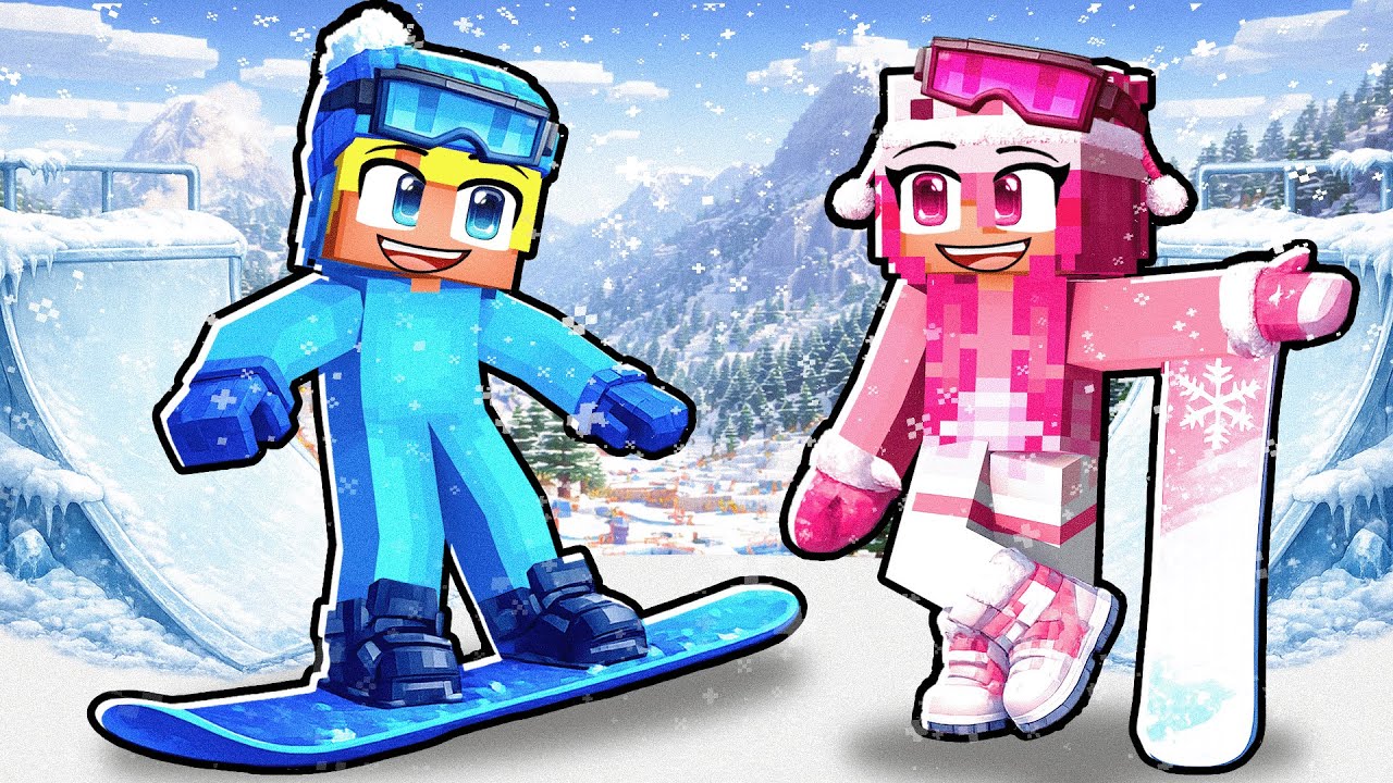 Ich habe eine SNOWBOARD FAMILIE in Minecraft!
