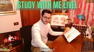 |🔴LIVE|📚👨🏻‍⚕️STUDY WITH ME | 🍅 POMODORO TIMER 60/10 |​ 🔥🌧️| 12 HRS | NO-ADS |