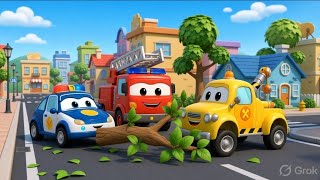 Car cartoons | police car, firebriged, cren | By dutu tots