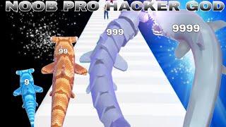 NOOB vs PRO vs HACKER vs GOD in Baby shark 🦈