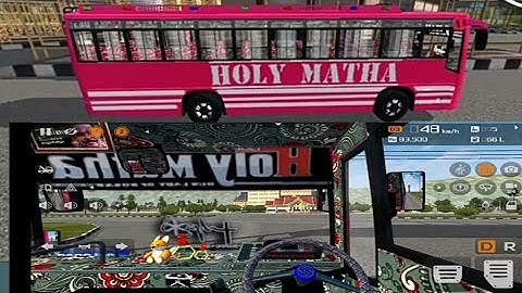 new Kerala private bus driving holy matha# super fast driving with bussid game