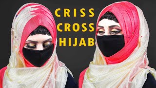 CrissCross Hijab Design With 2 Color Soft Net Stylish Hijabs For All Girls || Latest Hijab Style screenshot 1