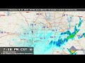 Weather animation (radar &amp; temps) during Dallas-Fort Worth bridge icing event - February 10-11, 2021