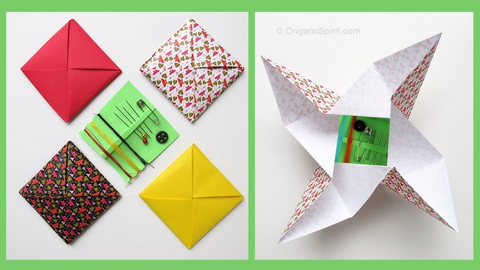 How to fold Origami Seed Packet and Masu box 