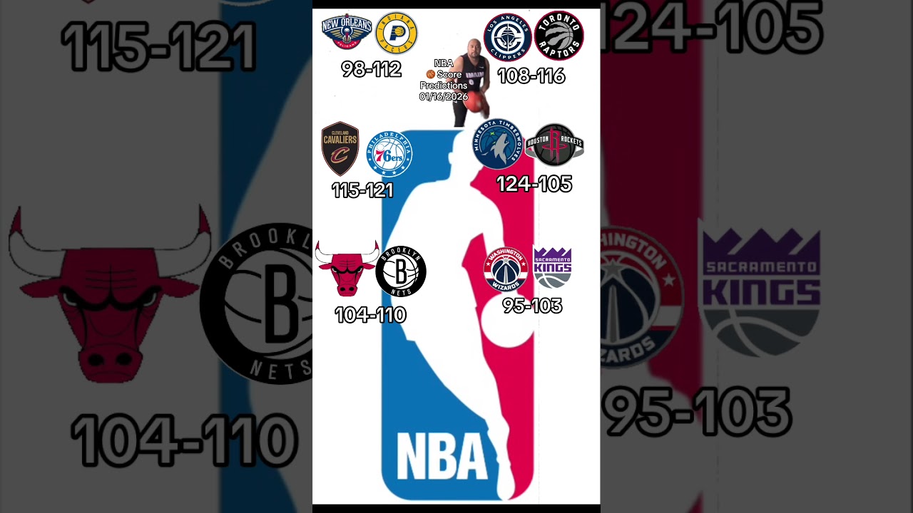 NBA 🏀 Score Predictions 01/16/2026 