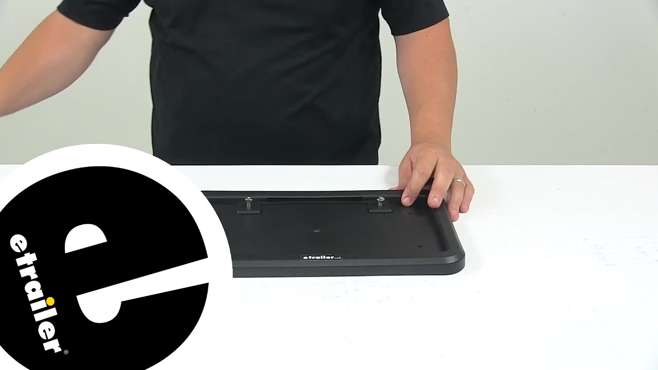 etrailer | Feature Review Enclosed Cargo Trailer License Plate Holder, Plastic