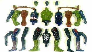 Assemble toys miles Morales, hulksmash, sirenhead Vs captain America Avengers toys