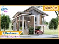 6x9 meters  modern split level house  2 bedroom house design idea