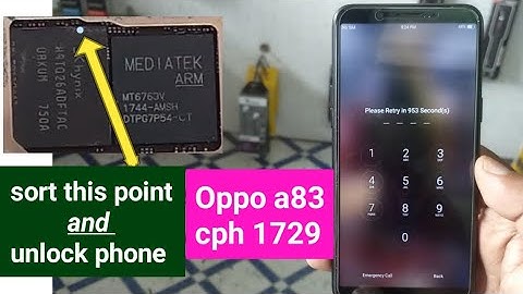 Oppo a83 unlock / cph1729 pin pattern password unlock new security