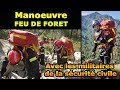 Manuvre feu de foret avec la scurit civile en corse