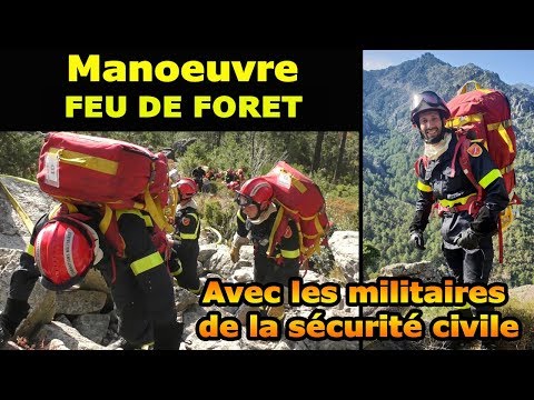 Manœuvre feu de foret avec la sécurité civile en Corse