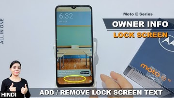 How to set lockscreen owner info in moto e13 | motorola e13 me lockscreen pe name set kaise kare