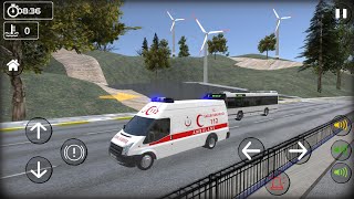 Ambulance Simulator - Çocuklar için Direksiyonlu Ambulans oyunu, Sirenli Ambulans Arabası screenshot 4