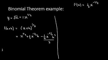 Differentiation by first princple and binomial theorem (MATHEMATICS N4)