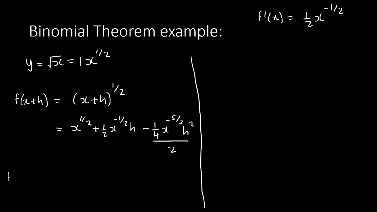 Differentiation by first princple and binomial theorem (MATHEMATICS N4