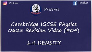 1.4 DENSITY (IGCSE PHYSICS REVISION VIDEO)