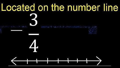 Located  -3/4 on the number line , locate negative fraction on the number line . represented