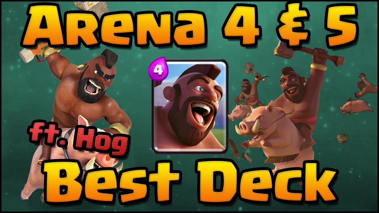 New Clash Royale Arena 4 Deck (Hog Cycle)