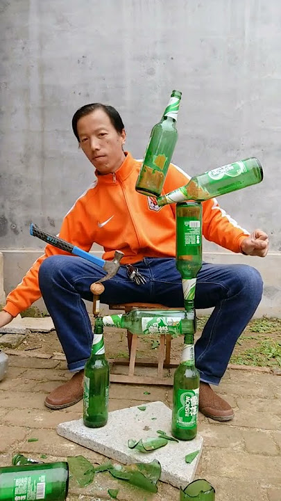 💥🔥Balance 6 Beer Bottles On A Wrench&China's No. 1 Balance Master #master #funny