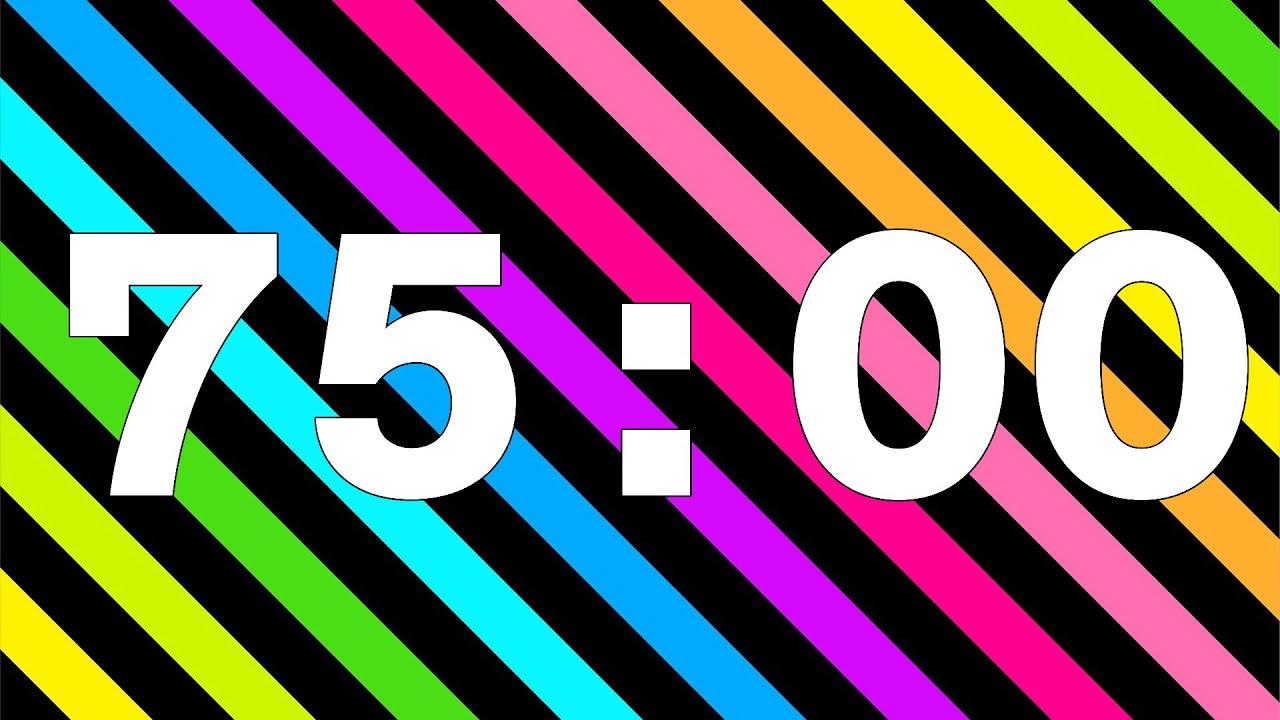 75:00 - Rainbow Lines Countdown Timer - YouTube