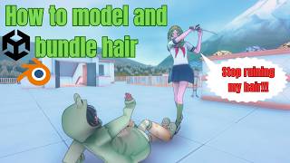 How to model and bundle hair! // Yandere simulator Posemod tutorial screenshot 3