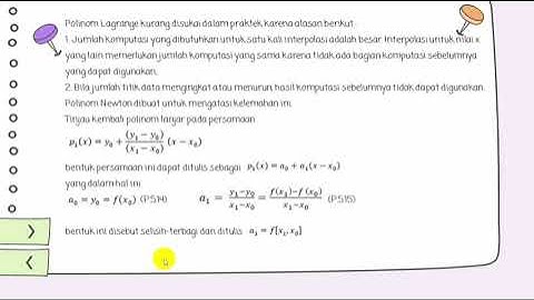 Metode Numerik - Interpolasi Polinomial Langrange dan Newton