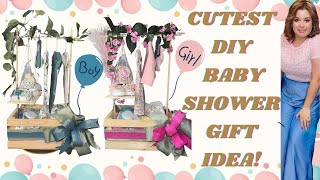 DIY Baby Shower Gift | So Easy to Make Wooden Crate Baby Closet | YadiG Crafty #diy