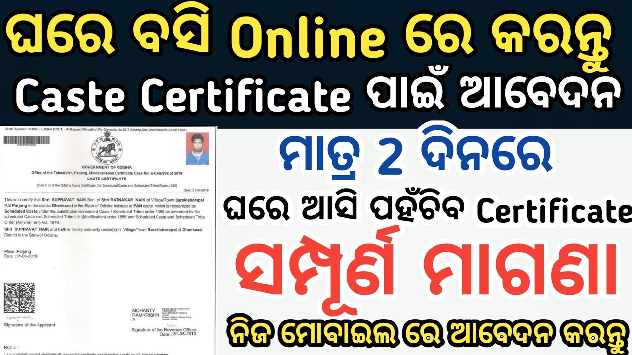 Odisha Caste Certificate Online Apply Full Process How To Apply For odisha-caste-certificate-online-apply-full-process-how-to-apply-for