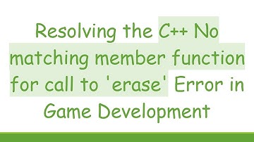 Resolving the C++ No matching member function for call to 