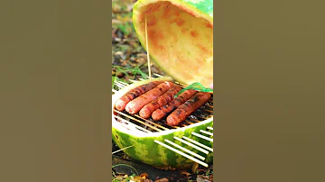 How To Make A Grill Out Of A Watermelon #shorts