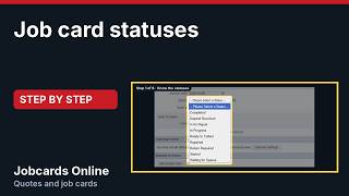 Job card statuses | Jobcards Online Tutorial