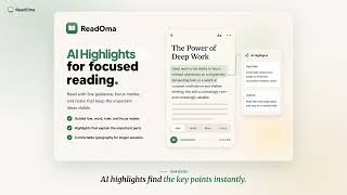 Readoma: Immersive EPUB & PDF Reader with Guided Reading, AI Highlights, Goals & Streaks