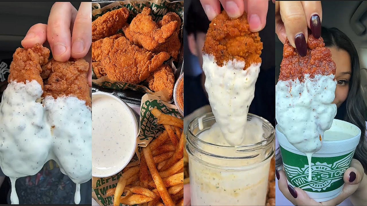 Asmr Wingstop Fried Chicken | No Talking | Satisfying Meal Sounds | Food ASMR| TIKTOK MUKBANG  