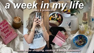 first week living alone🍓 home decor shopping, being independent in my 20s, & an honest q&a!