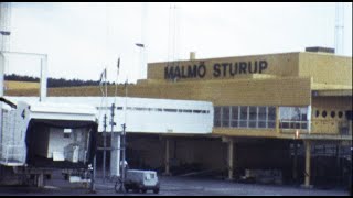 Landing at Malmö airport, Sweden 1974 (silent color 8mm film)