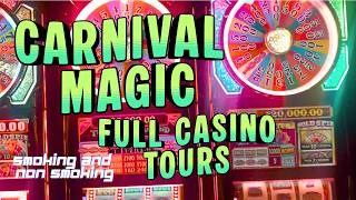 New Slots! Carnival Magic Smoking and Non Smoking Casino Full Tour with Table Games screenshot 2
