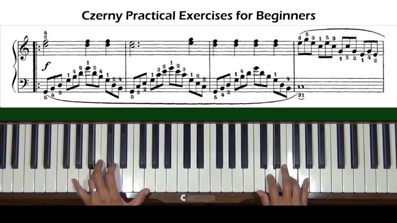 Czerny Practical Exercises for Beginners Op. 599, No. 84 Piano Tutorial ...