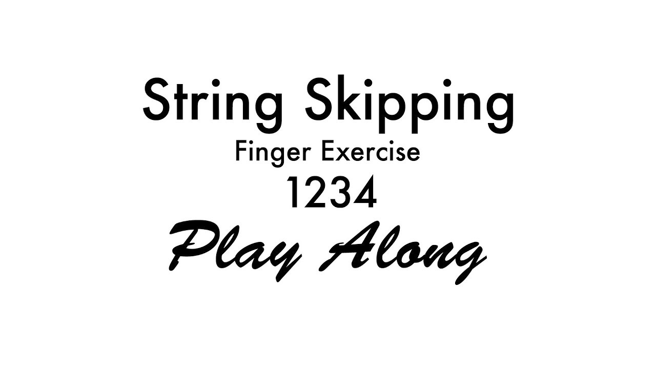 String Skipping 1234 Finger Exercise - YouTube