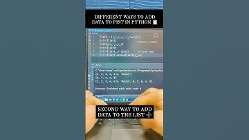 DIFFERENT WAYS TO ADD DATA TO LIST IN PYTHON 📋#list #extend #add #python #youtubeshorts  #youtube