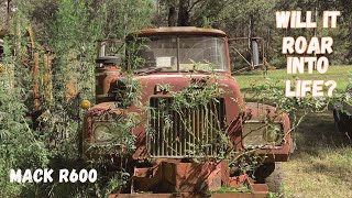 This Mack R600 Truck Start Up After Years? Diesel Engine Revival