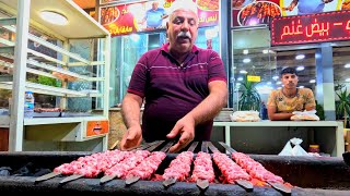 iraqi street food | اكل شوارع  كيف عمل الكباب العراقي من الحم الخروف 100% | اكل شوارع عراقي ٢