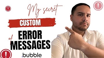 Creating your own error messages in Bubble.io from scratch without writing a single line of code