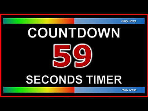 ⏰ 59 Seconds Timer - Countdown Full HD 1080p - Background Relaxing Music